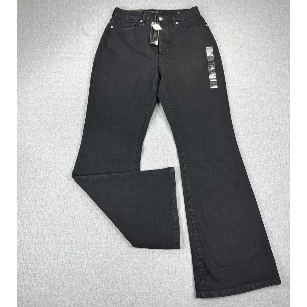 New Banana Republic Bootcut Curvy Slim Jeans Women 28/6 Black High Rise Denim
